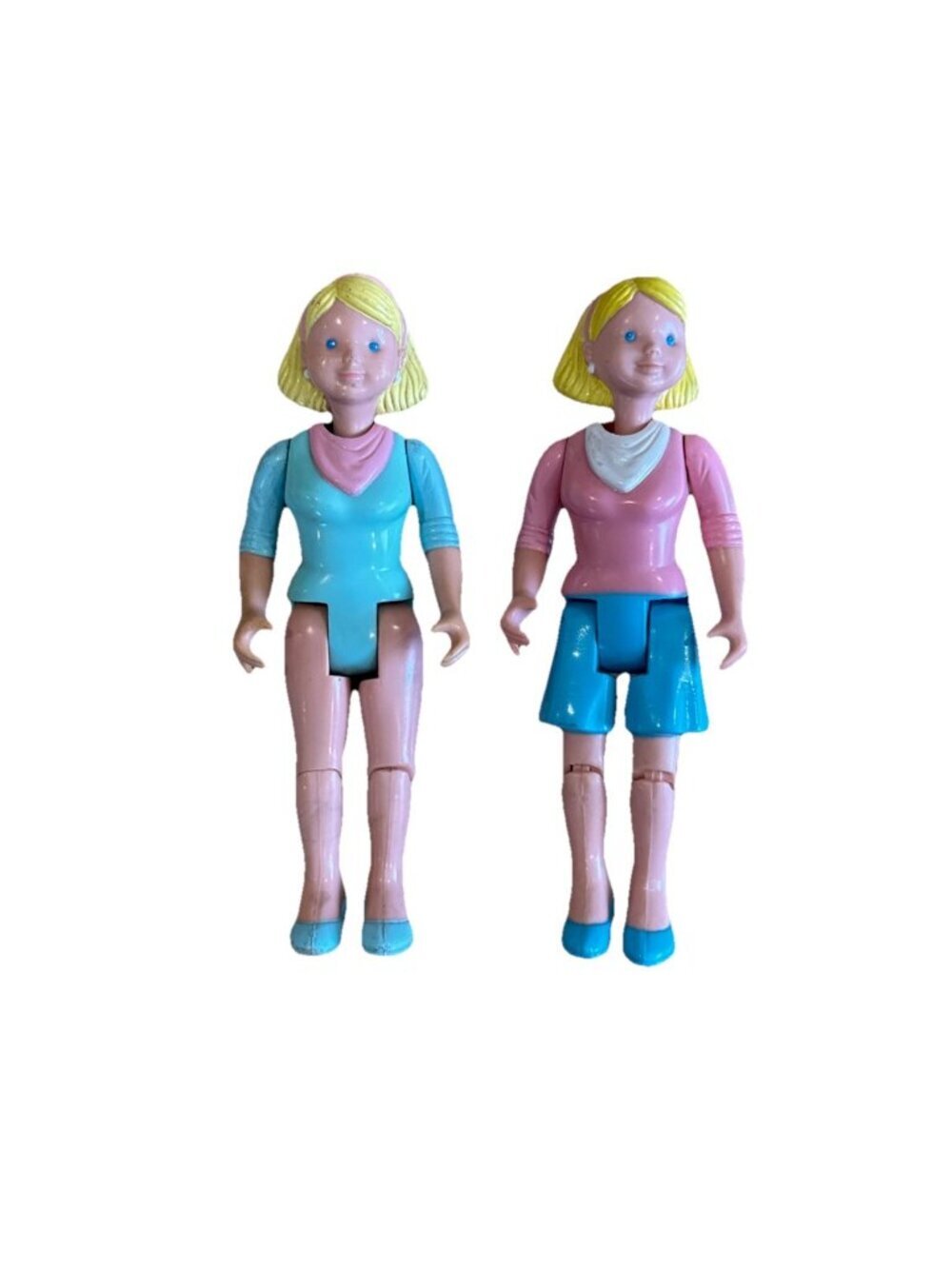 Vintage 1993 Fisher Price Loving Family Dollhouse Blonde Mom Mother Doll Lot 2